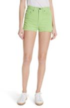 Women's Rag & Bone/jean Justine High Waist Denim Shorts - Green
