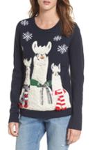Women's Love By Design Holiday Llama Sweater - Blue