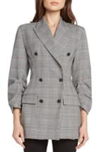 Women's Willow & Clay Double Breasted Plaid Jacket - Black