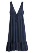 Women's J.crew Deep V-neck Midi Dress, Size - Blue