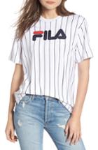 Women's Fila Tux Logo Velour Tee - White