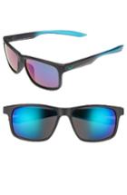 Men's Nike Essential Chaser 59mm Reflective Sunglasses - Matte Black Green Gradient