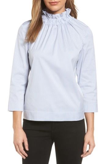 Women's Halogen Gathered Neck Blouse, Size - White