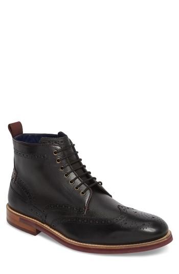 Men's Ted Baker London Hjenno Wingtip Boot M - Black
