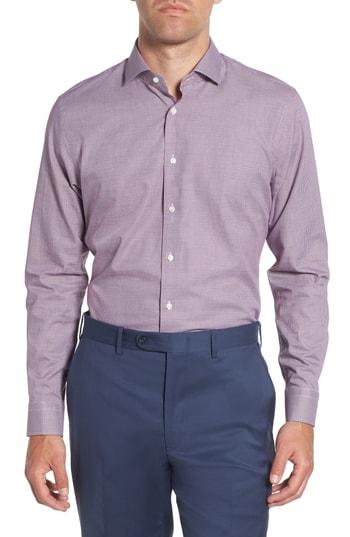 Men's 1901 Trim Fit Check Dress Shirt - 32/33 - Red