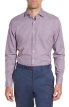 Men's 1901 Trim Fit Check Dress Shirt - 32/33 - Red