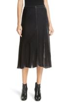 Women's Eileen Fisher Velvet A-line Skirt - Grey