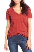 Women's Madewell 'whisper' Cotton V-neck Pocket Tee