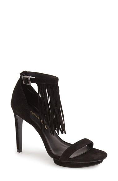 Women's Pelle Moda 'taft' Fringe Ankle Strap Platform Sandal