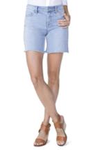 Women's Nydj Jenna Embroidered Seam Shorts Regular - Blue