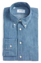 Men's Eton Slim Fit Chambray Dress Shirt .5 - Blue