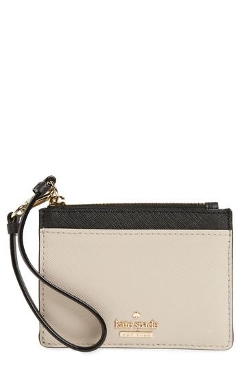 Women's Kate Spade New York Cameron Street - Mellody Leather Card Case - Ivory