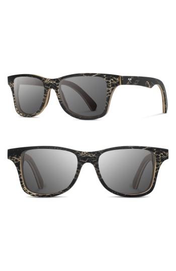 Men's Shwood Canby 55mm Polarized Cactus & Wood Sunglasses - Walnut / Grey