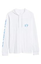 Men's Southern Tide Wave Hooded T-shirt - White