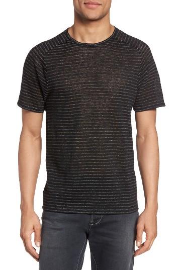Men's John Varvatos Star Usa Plated Stripe T-shirt - Black