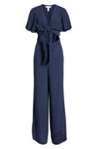 Women's Leith Tie Front Jumpsuit - Blue