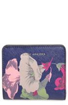 Women's Marc Jacobs Morning Glories Saffiano Leather Billfold - Blue