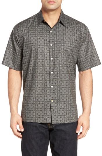 Men's Tori Richard 'atom' Regular Fit Cotton Lawn Sport Shirt - Black