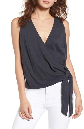 Women's Cotton Wrap Tank - Brown