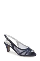 Women's David Tate 'petal' Open Toe Slingback Pump .5 N - Blue