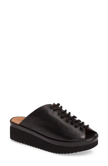 Women's L'amour Des Pieds Arienne Wedge Platform Sandal .5 M - Black