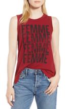 Women's Current/elliott The Easy Muscle Tank - Red