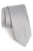 Men's Canali Dot Silk Tie, Size - Metallic