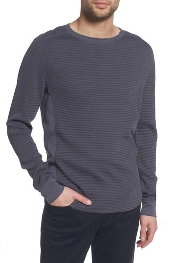 Men's Vince Regular Fit Waffle Weave Cotton Blend Crewneck - Grey