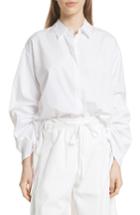 Women's Vince Cinch Sleeve Top - White