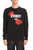 Men's Givenchy Rose Logo Graphic Sweatshirt - Black