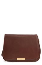 Saint Laurent Amalia Leather Flap Shoulder Bag - Brown