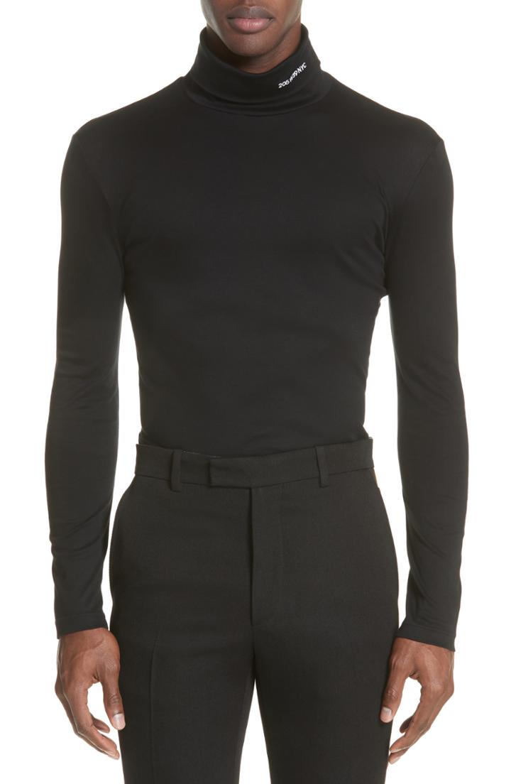 Men's Calvin Klein 205w39nyc Jersey Turtleneck T-shirt, Size - Black
