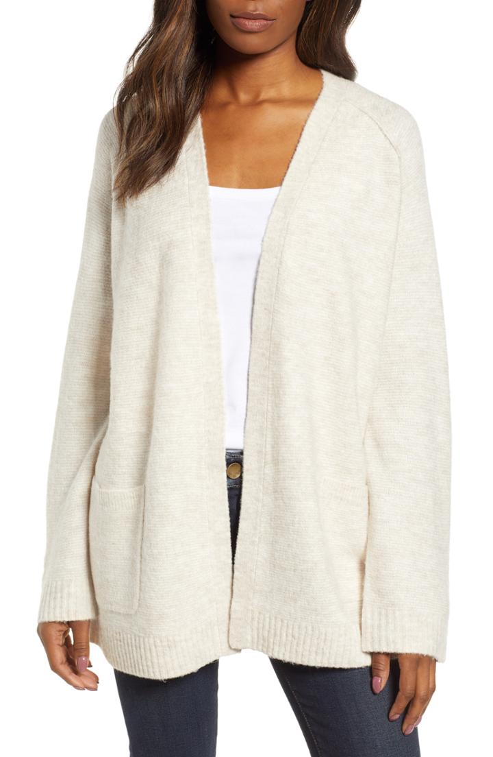 Women's Caslon Chunky Stitch Cardigan - Beige