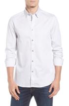 Men's Ted Baker London Modern Slim Fit Print Sport Shirt (m) - White
