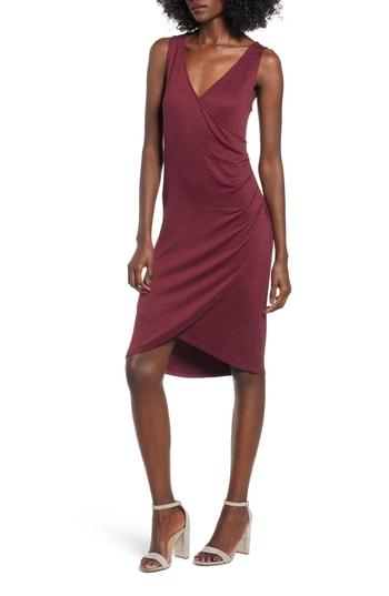 Women's Leith Melange Wrap Dress - Red