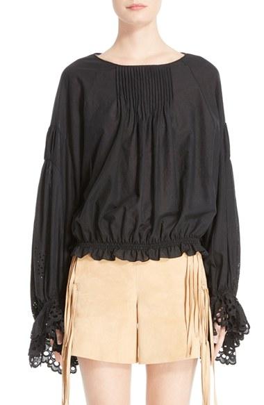 Women's Chloe Pineapple Lace Cotton Blouse