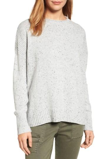 Women's Caslon Back Zip Pullover, Size - Grey