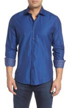 Men's Stone Rose Slim Fit Diamond Jacquard Sport Shirt - Blue