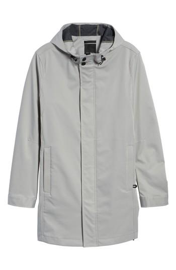Men's Ted Baker London Verner Hooded Mac Jacket (l) - Beige