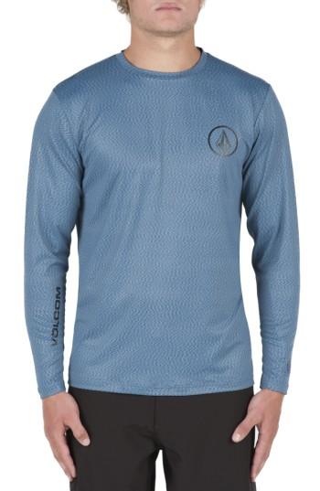 Men's Volcom Long Sleeve Rashguard, Size - Blue