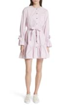 Women's La Vie Rebecca Taylor Ruffled Poplin Shirtdress - Purple