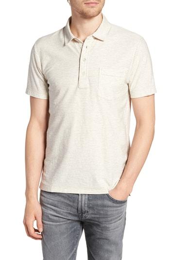 Men's Billy Reid Pensacola Cotton Blend Polo Shirt - Ivory