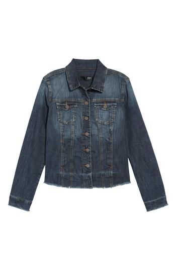 Women's Kut From The Koth Unhemmed Denim Jacket