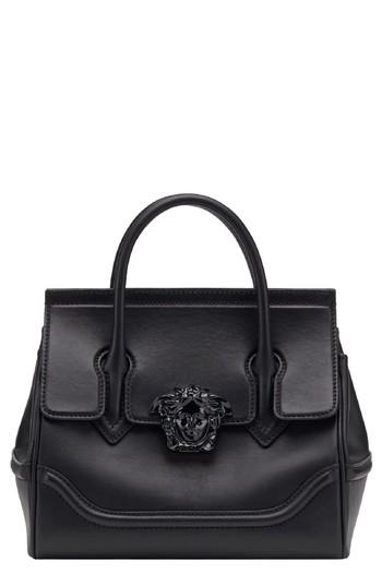 Versace Palazzo Empire Medium Leather Satchel - Black