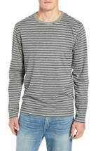 Men's Frame Striped Long Sleeve T-shirt - Black