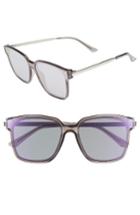 Women's Bonnie Clyde Wall 62mm Square Mirror Lens Sunglasses -