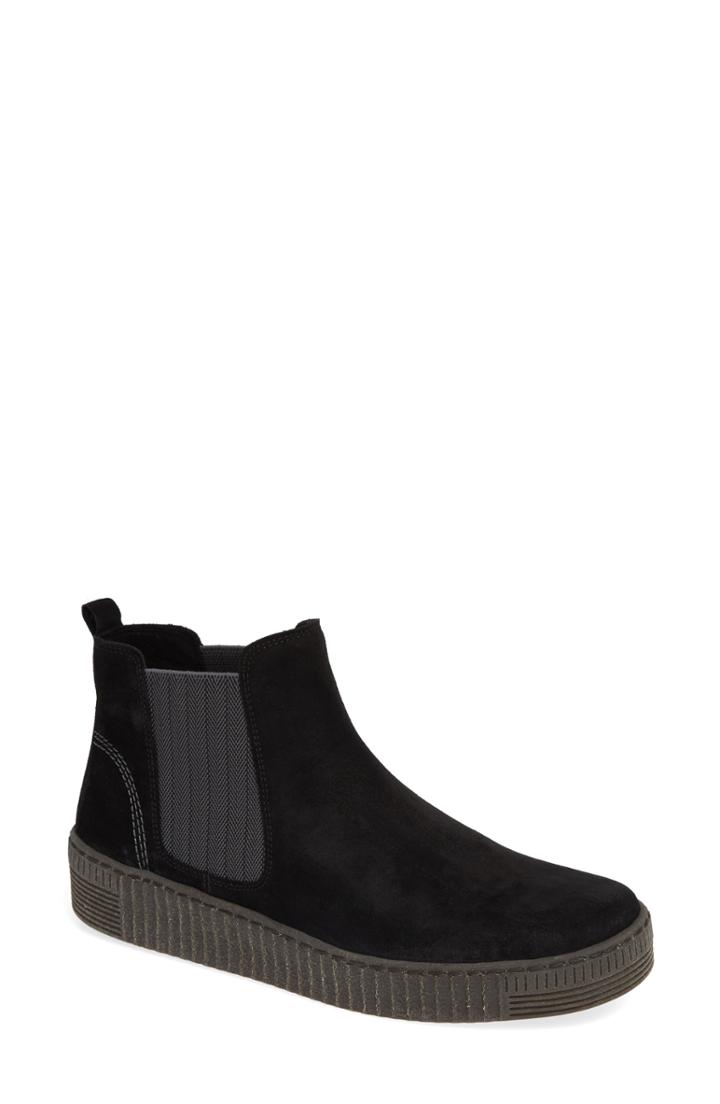 Women's Gabor Chelsea Sneaker M - Black