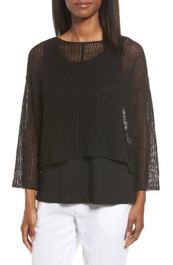 Women's Eileen Fisher Organic Linen Crop Sweater