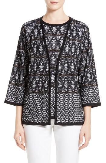 Women's St. John Collection Adina Jacquard Knit Cardigan