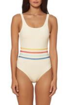 Women's Dolce Vita Embroidered One-piece Swimsuit - Ivory